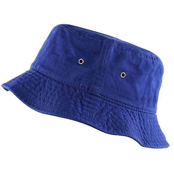 100% Cotton Royal Blue Bucket Hat - Picture 2 of 4
